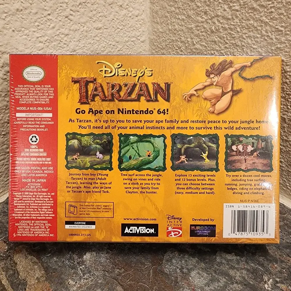 Game - Tarzan [Disney's] (NEW) - N64 - Nintendo